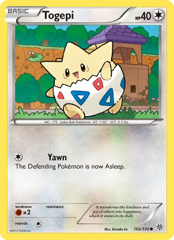 Togepi Common rarity Plasma Storm Pokémon card price — $9.01