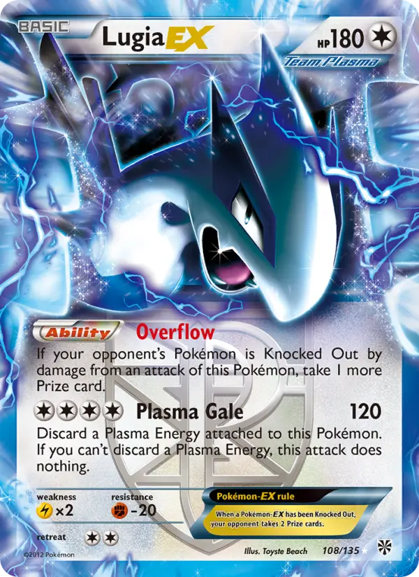 Lugia-EX Rare rarity Plasma Storm Pokémon card price