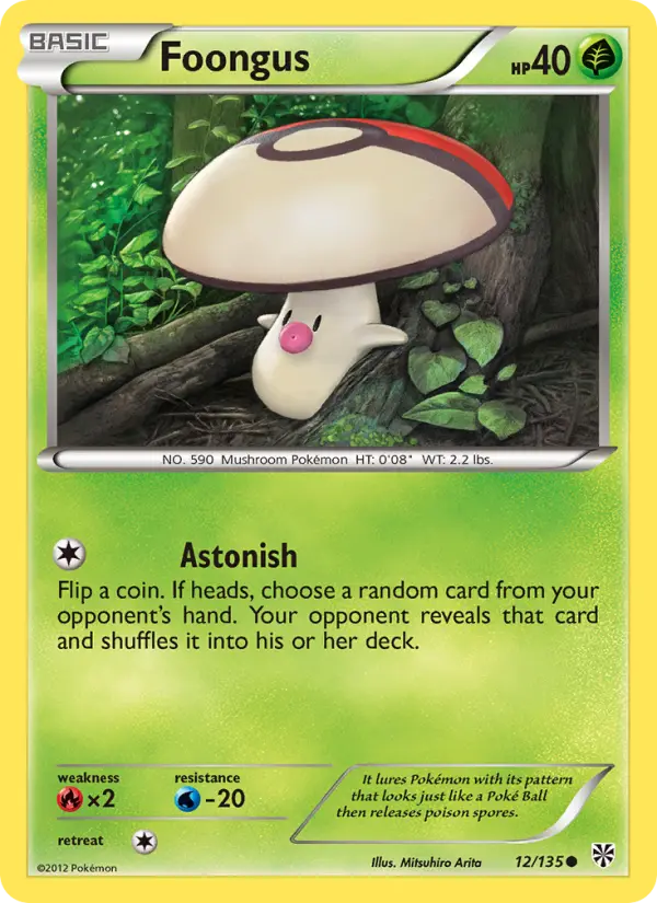 Foongus Common rarity Plasma Storm Pokémon card price — $0.64