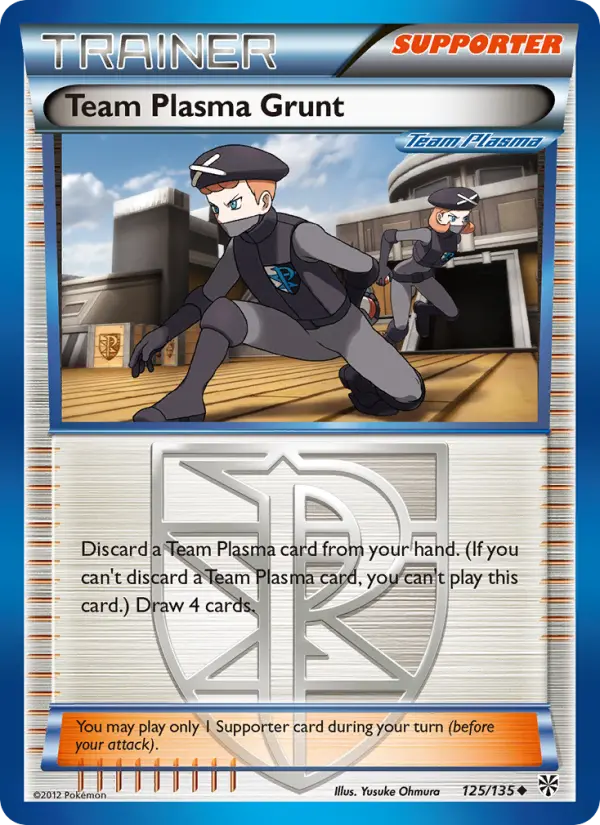 Team Plasma Grunt Uncommon rarity Plasma Storm Pokémon card price — $2.13
