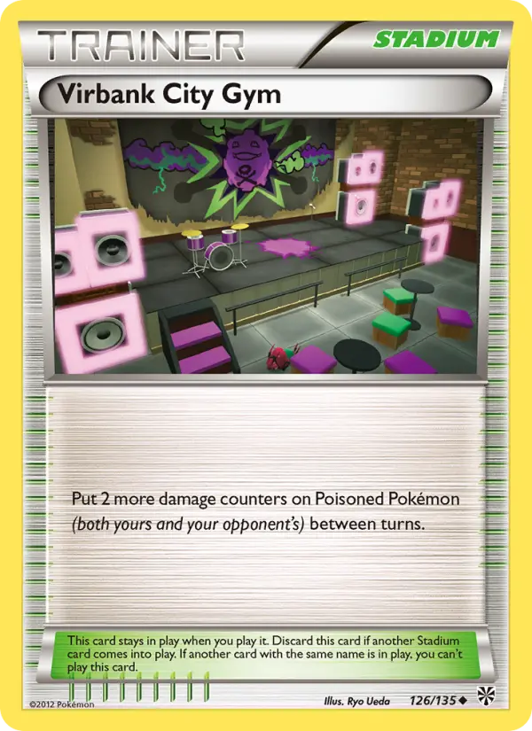 Virbank City Gym Uncommon rarity Plasma Storm Pokémon card price — $5.93