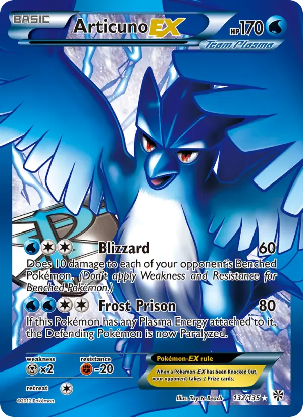 Articuno-EX Ultra Rare rarity Plasma Storm Pokémon card price