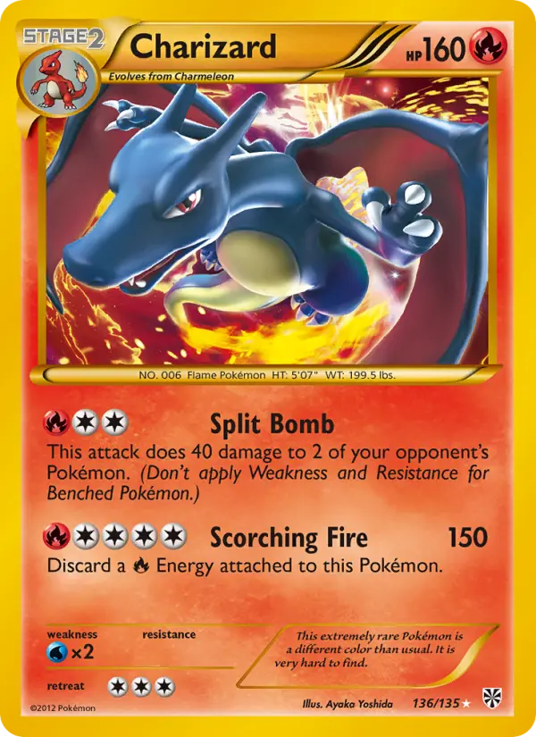Charizard Secret Rare rarity Plasma Storm Pokémon card price — $1,150.00