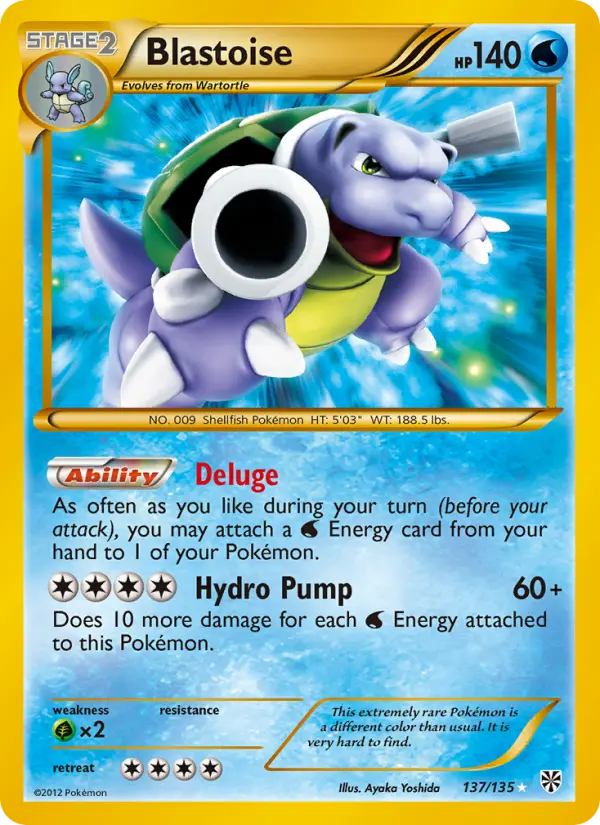 Blastoise Secret Rare rarity Plasma Storm Pokémon card price — $464.98