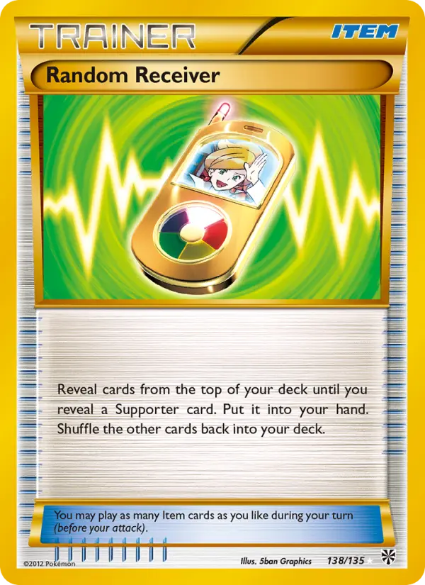 Random Receiver Secret Rare rarity Plasma Storm Pokémon card price — $42.68