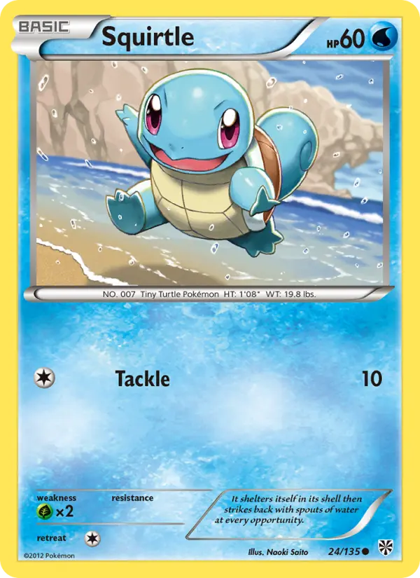Squirtle Common rarity Plasma Storm Pokémon card price — $18.38