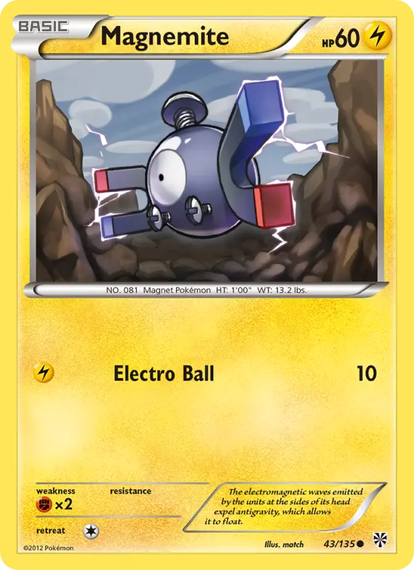Magnemite Common rarity Plasma Storm Pokémon card price — $0.59