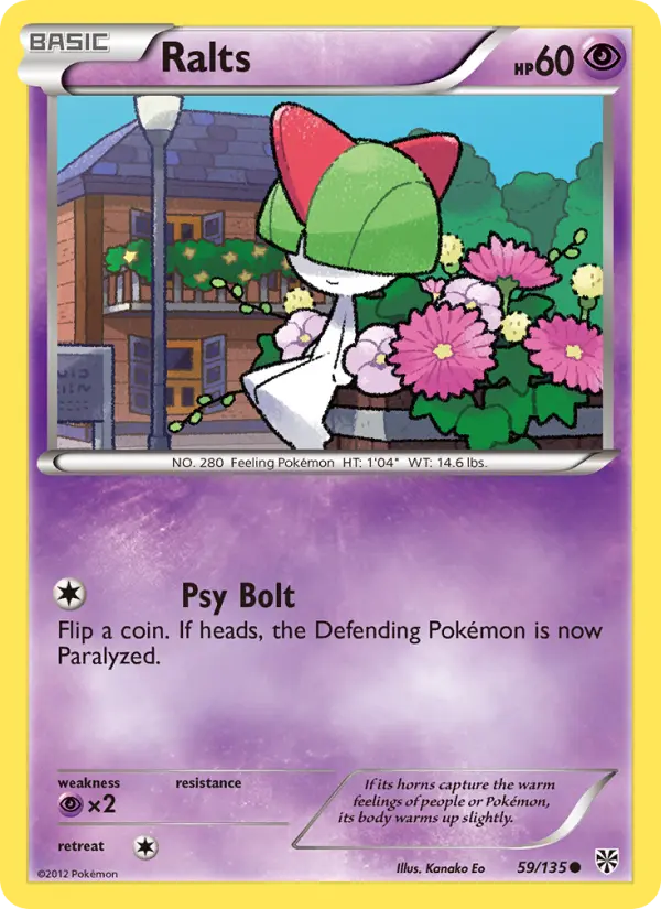 Ralts Common rarity Plasma Storm Pokémon card price — $7.22