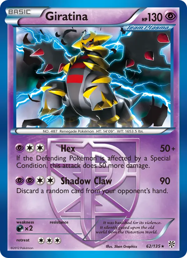 Giratina Rare rarity Plasma Storm Pokémon card price — $29.63