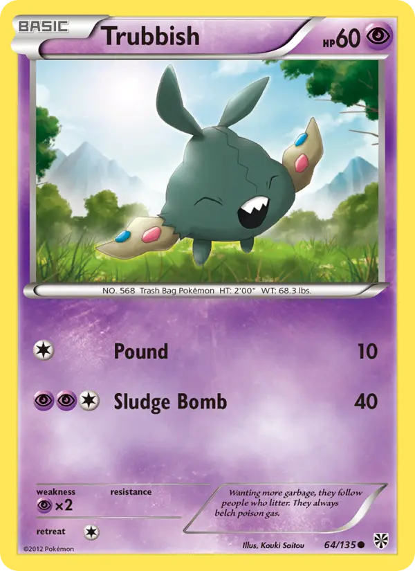 Trubbish Common rarity Plasma Storm Pokémon card price — $8.97