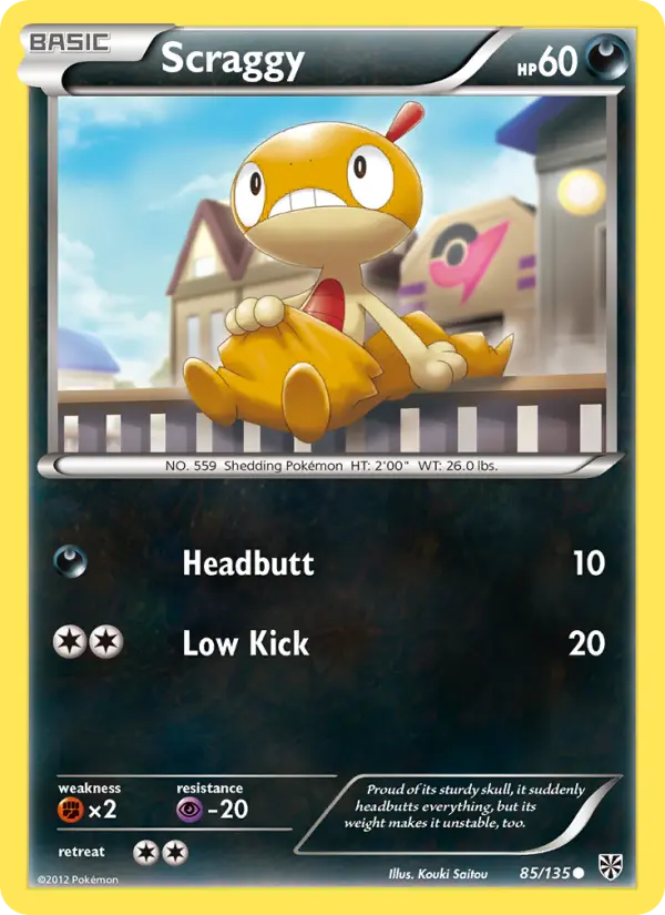 Scraggy Common rarity Plasma Storm Pokémon card price — $0.62