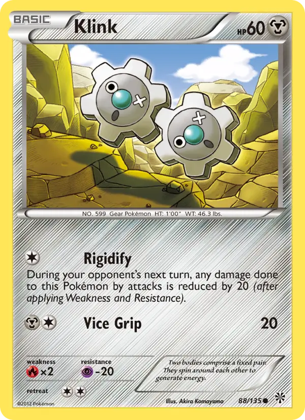 Klink Common rarity Plasma Storm Pokémon card price — $0.62