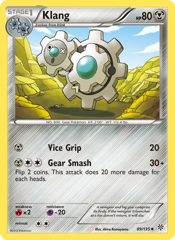 Klang Uncommon rarity Plasma Storm Pokémon card price — $0.52