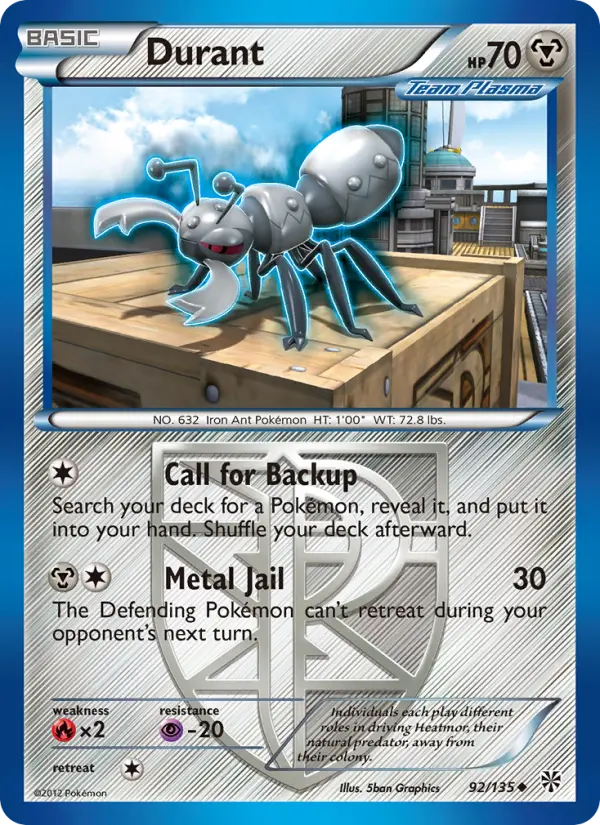 Durant Uncommon rarity Plasma Storm Pokémon card price — $2.74