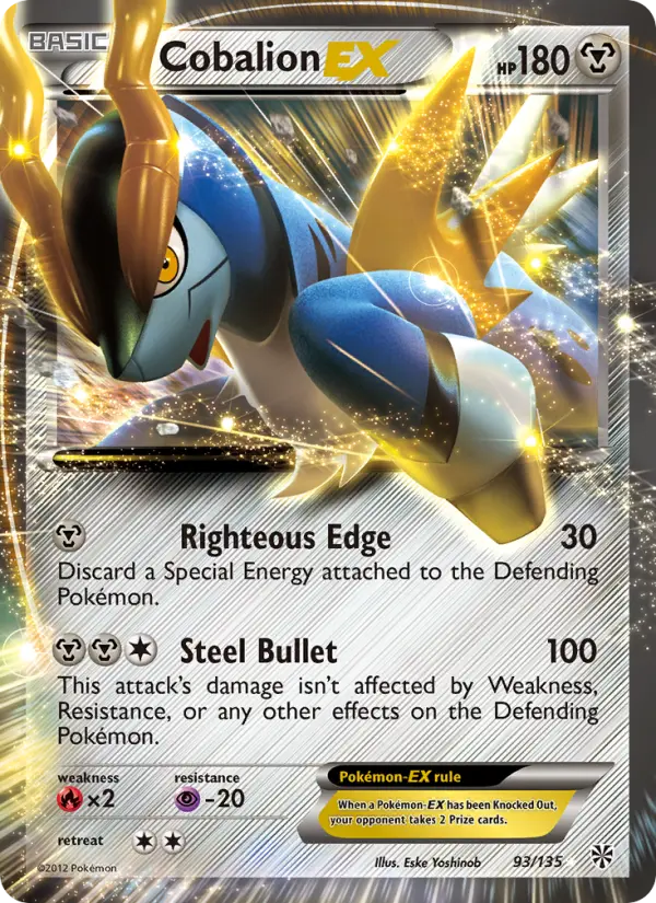 Cobalion-EX Rare rarity Plasma Storm Pokémon card price
