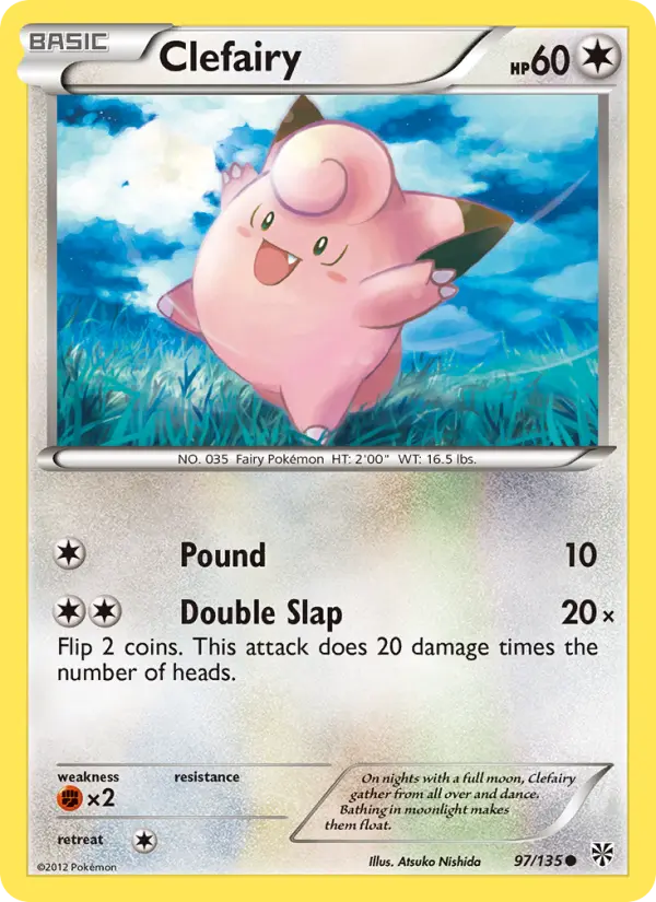 Clefairy Common rarity Plasma Storm Pokémon card price — $3.38