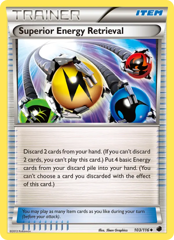 Superior Energy Retrieval Uncommon rarity Plasma Freeze Pokémon card price — $7.12