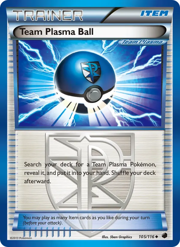 Team Plasma Ball Uncommon rarity Plasma Freeze Pokémon card price — $5.15