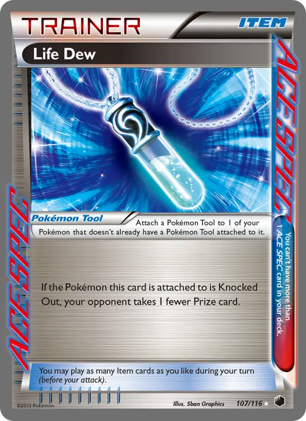 Life Dew Rare rarity Plasma Freeze Pokémon card price — $4.69