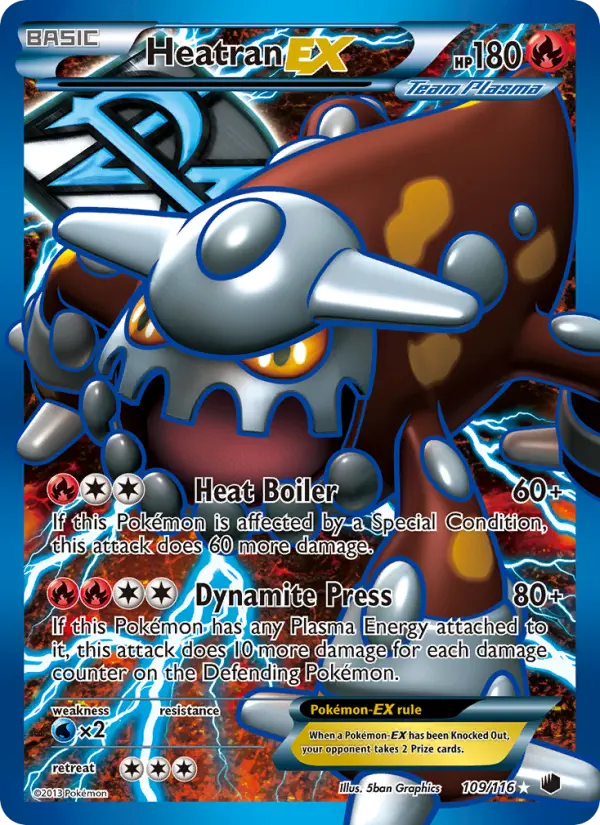 Heatran-EX Ultra Rare rarity Plasma Freeze Pokémon card price