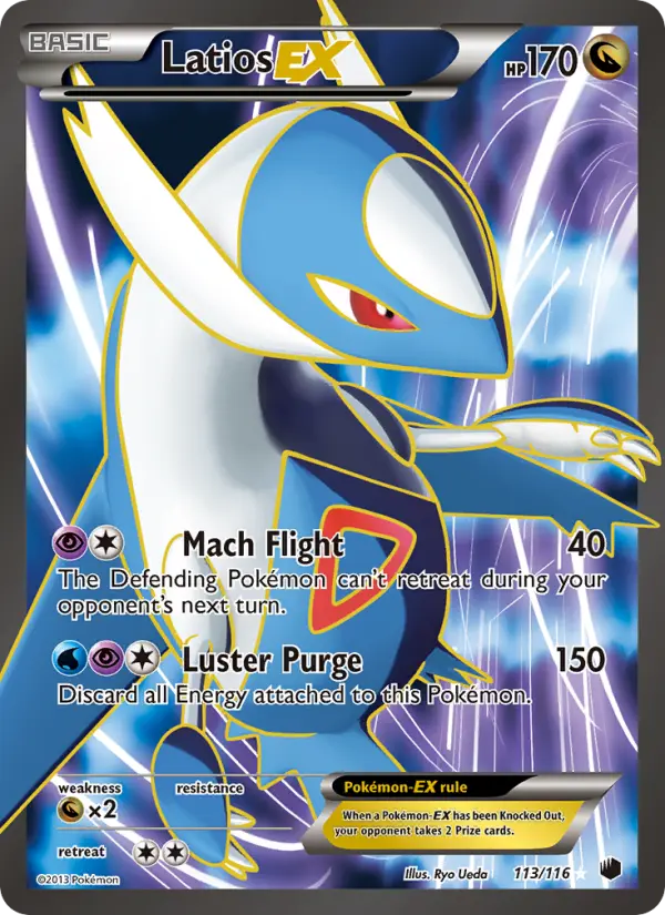 Latios-EX Ultra Rare rarity Plasma Freeze Pokémon card price