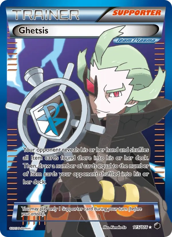 Ghetsis Ultra Rare rarity Plasma Freeze Pokémon card price — $85.44