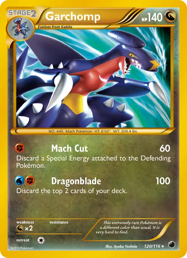 Garchomp Secret Rare rarity Plasma Freeze Pokémon card price — $499.00