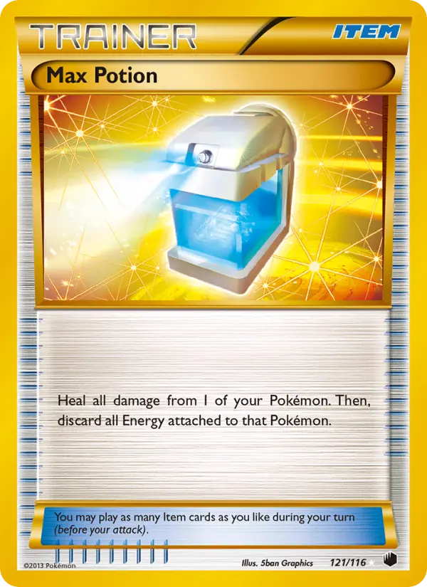Max Potion Secret Rare rarity Plasma Freeze Pokémon card price — $38.61