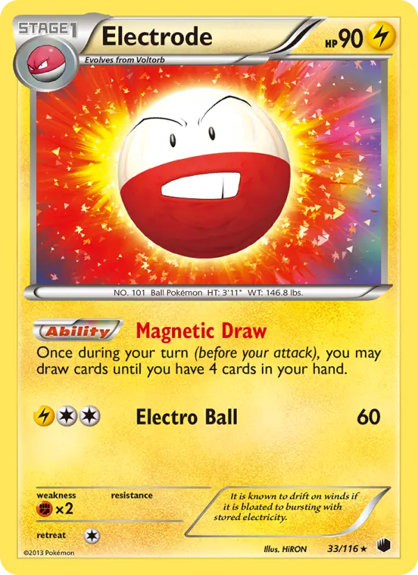 Electrode Rare rarity Plasma Freeze Pokémon card price — $3.82