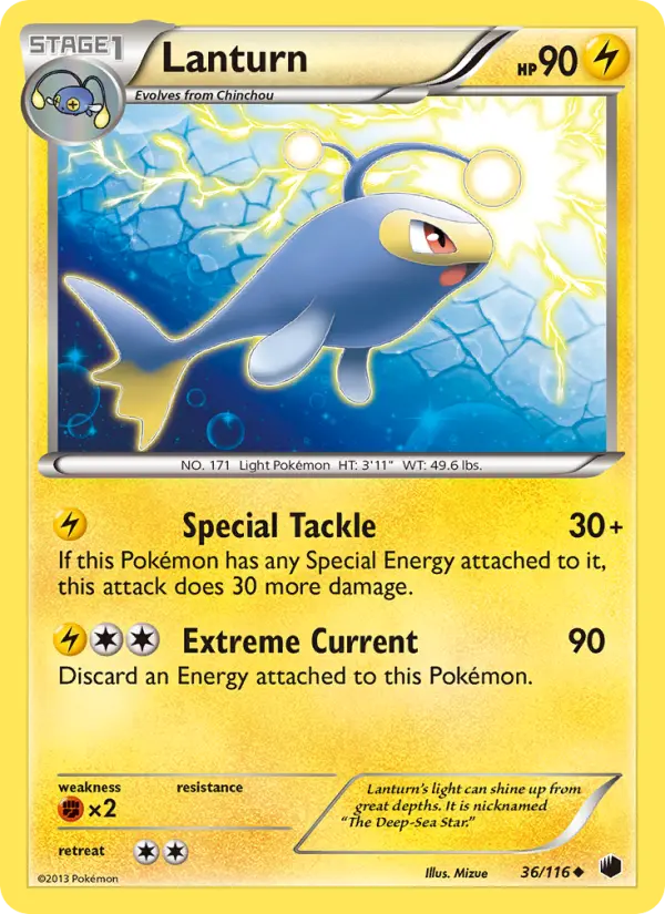 Lanturn Uncommon rarity Plasma Freeze Pokémon card price — $0.82