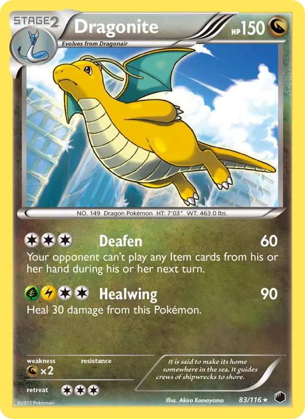Dragonite Rare rarity Plasma Freeze Pokémon card price — $39.47