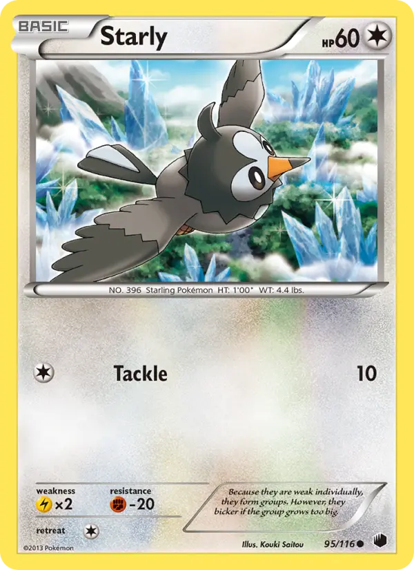 Starly Common rarity Plasma Freeze Pokémon card price — $0.60
