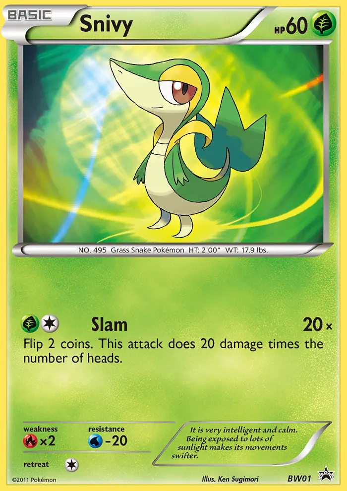 Snivy Common rarity BW Black Star Promos Pokémon card price