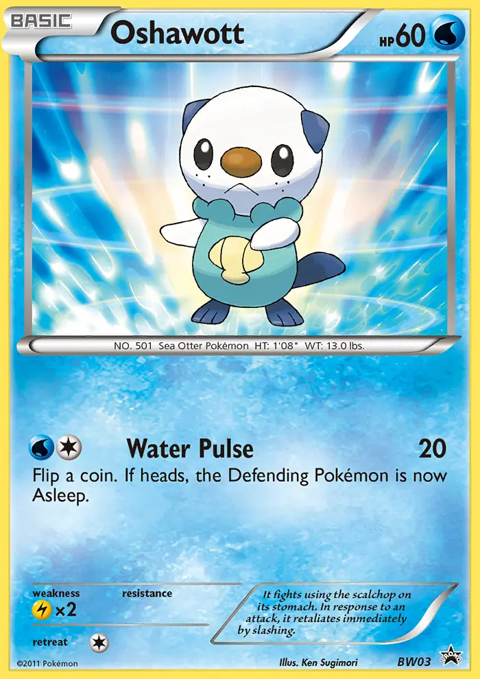 Oshawott Common rarity BW Black Star Promos Pokémon card price