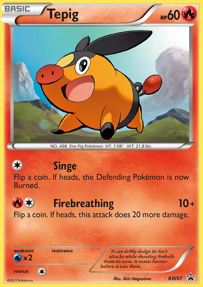 Tepig Common rarity BW Black Star Promos Pokémon card price