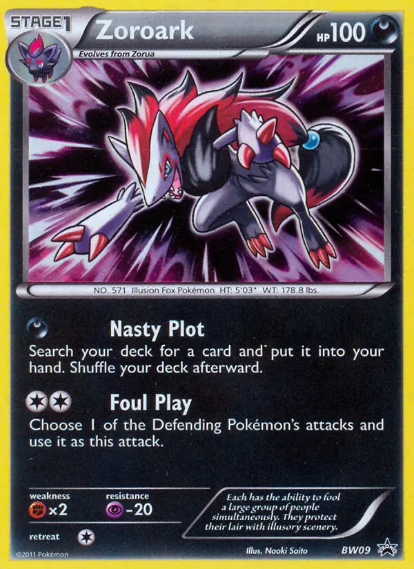 Zoroark Rare rarity BW Black Star Promos Pokémon card price