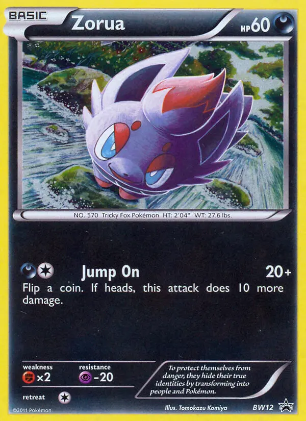 Zorua Common rarity BW Black Star Promos Pokémon card price