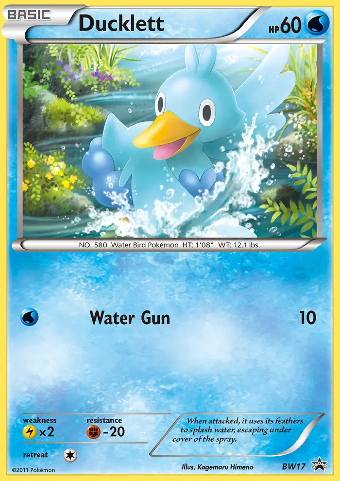 Ducklett Common rarity BW Black Star Promos Pokémon card price