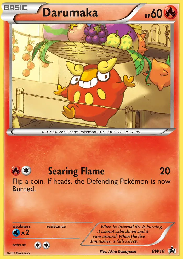 Darumaka Common rarity BW Black Star Promos Pokémon card price