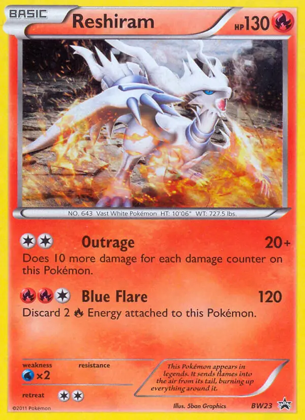 Reshiram Rare rarity BW Black Star Promos Pokémon card price