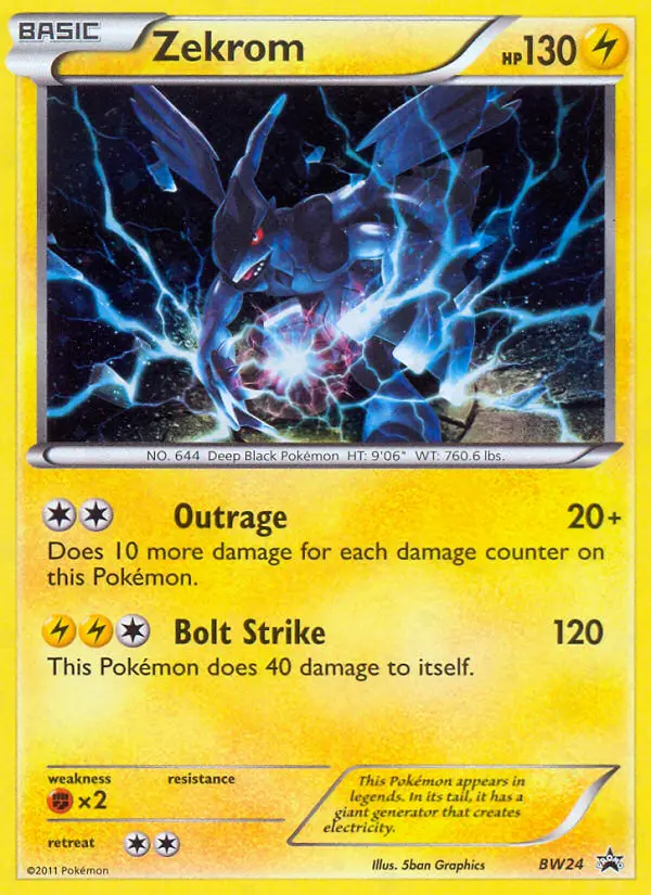 Zekrom Rare rarity BW Black Star Promos Pokémon card price