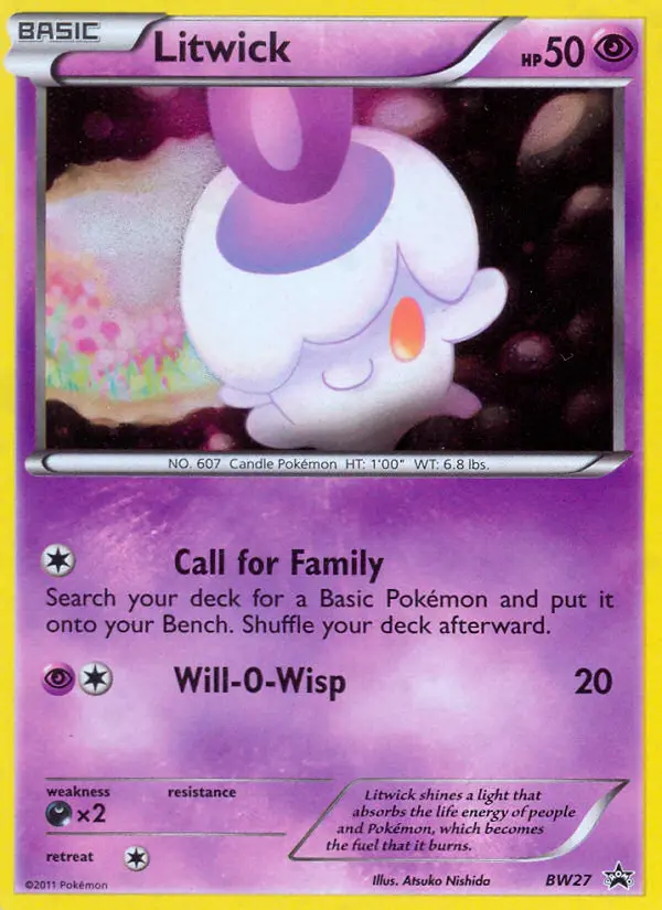 Litwick Common rarity BW Black Star Promos Pokémon card price