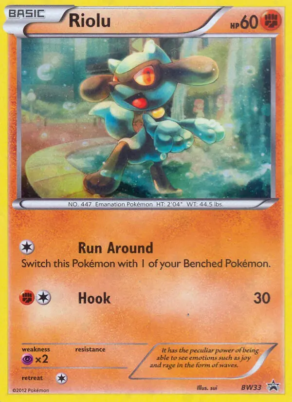 Riolu Common rarity BW Black Star Promos Pokémon card price