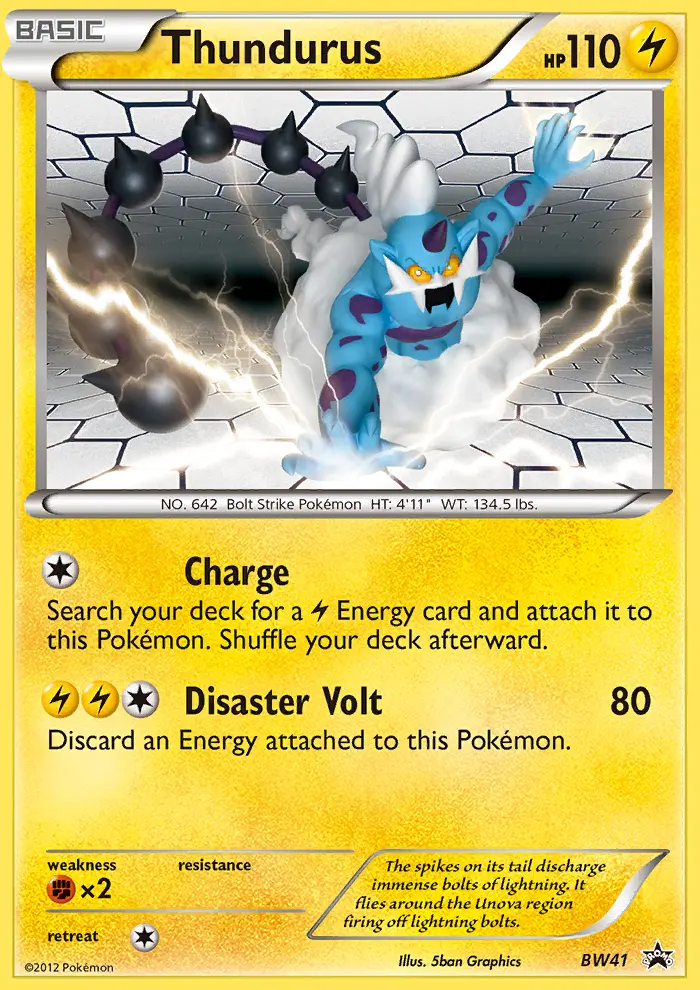 Thundurus Rare rarity BW Black Star Promos Pokémon card price