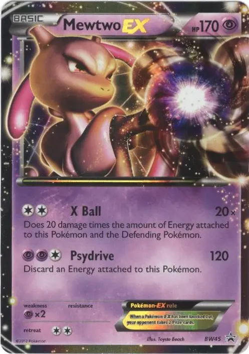 Mewtwo-EX Rare rarity BW Black Star Promos Pokémon card price