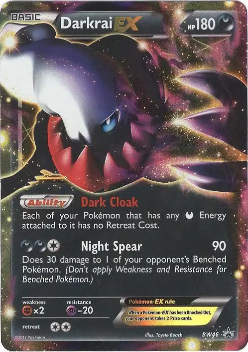 Darkrai-EX Rare rarity BW Black Star Promos Pokémon card price