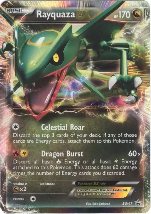 Rayquaza-EX Rare rarity BW Black Star Promos Pokémon card price