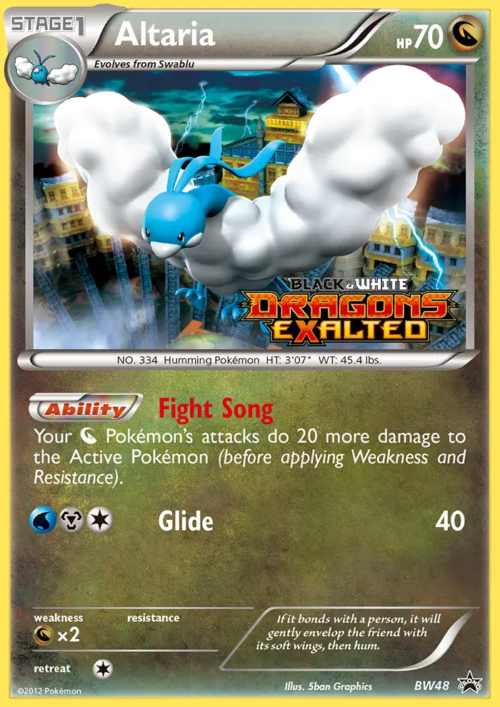 Altaria Common rarity BW Black Star Promos Pokémon card price