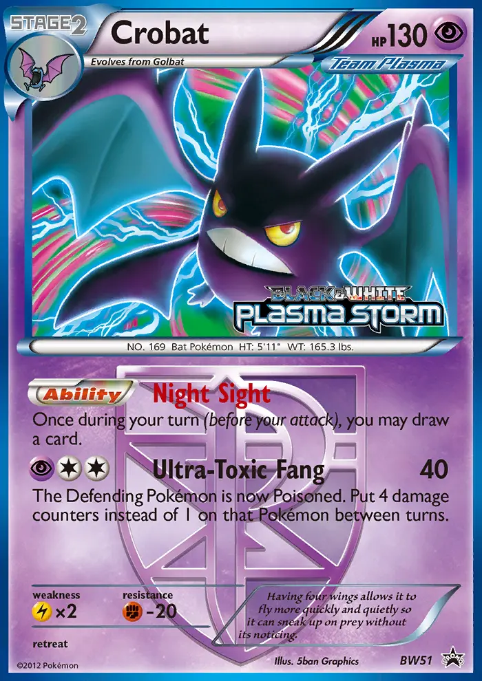 Crobat Rare rarity BW Black Star Promos Pokémon card price