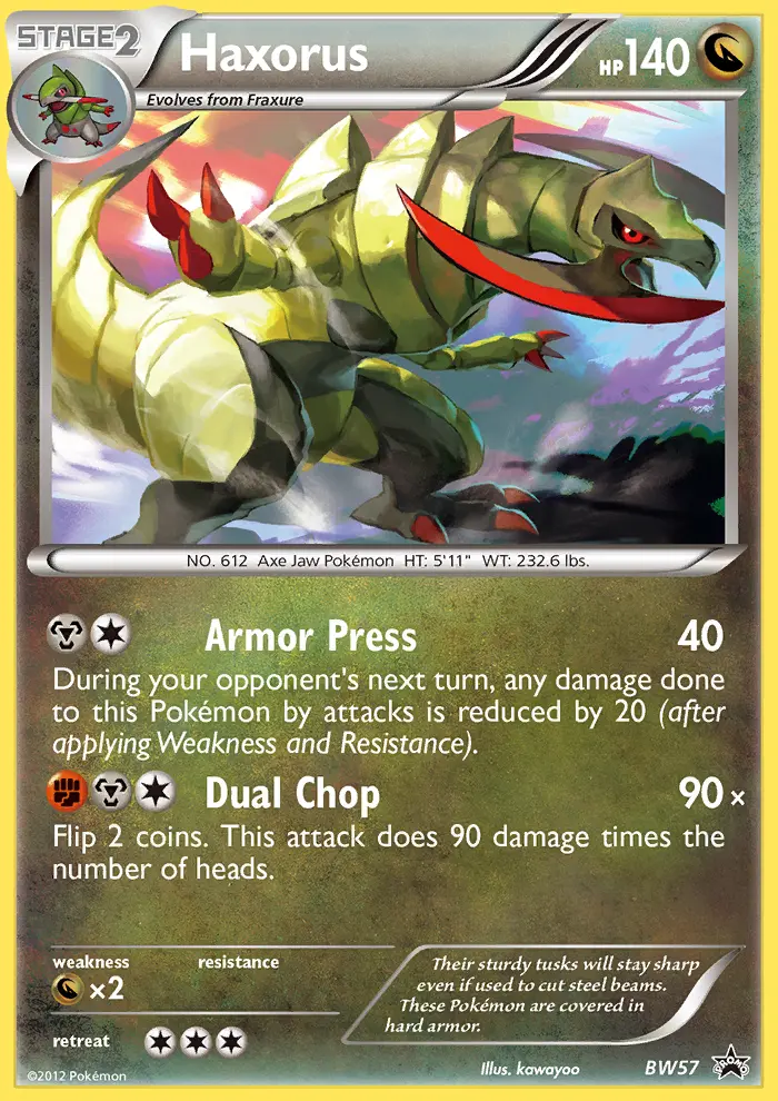 Haxorus Common rarity BW Black Star Promos Pokémon card price